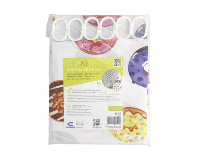 Cortina Ducha Donuts 180x200 cm. Impermeable