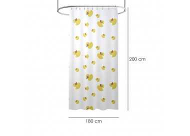 Cortina Ducha Patitos 180x200 cm. Impermeable