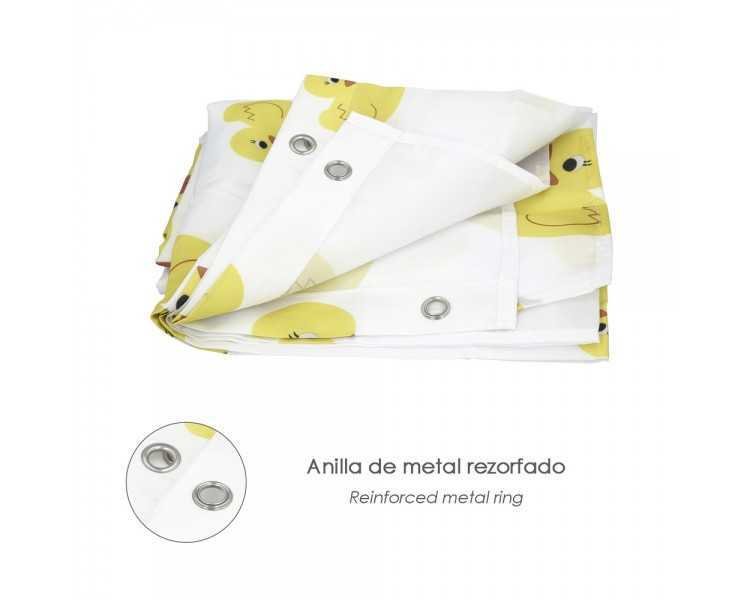Cortina Ducha Patitos 180x200 cm. Impermeable