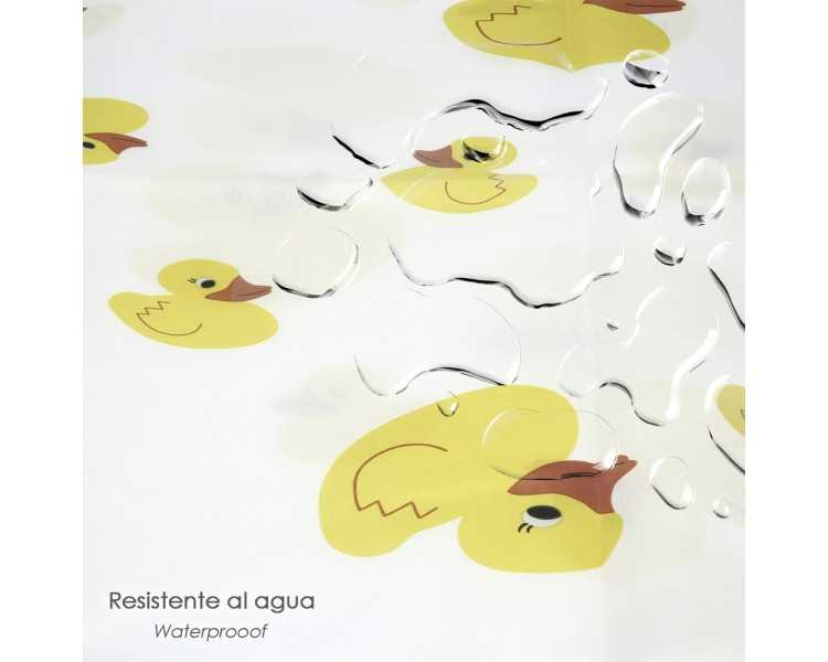 Cortina Ducha Patitos 180x200 cm. Impermeable