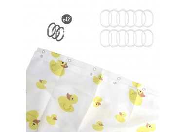 Cortina Ducha Patitos 180x200 cm. Impermeable