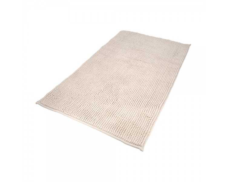 Alfombra Baño Poliéster Chenilla 50x80 cm. Marrón.