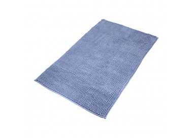 Alfombra Baño Poliéster Chenilla 50x80 cm. Azul.