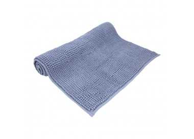 Alfombra Baño Poliéster Chenilla 50x80 cm. Azul.