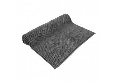 Alfombra Baño Poliéster Chenilla 50x80 cm. Gris.