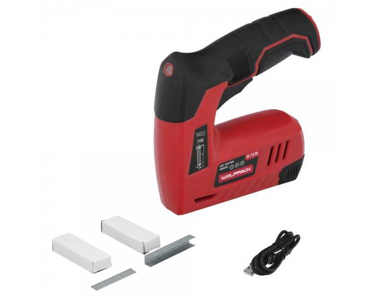 Clavadora Grapadora  Recargable, Pistola Grapas y Clavos, Clavadora a Bateria, 1.500 mAh, 40 Grapas Minuto Con Grapas y Clavos