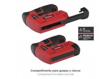 Clavadora Grapadora  Recargable, Pistola Grapas y Clavos, Clavadora a Bateria, 1.500 mAh, 40 Grapas Minuto Con Grapas y Clavos