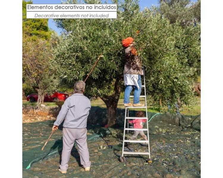 Mantas Aceituna 5 x 10 Metros. Multiusos 100% Hdpe Gramaje 90 Gr/m2. Reforzada, Con Ojales, Mantos Aceituna, Fardos Aceituna,