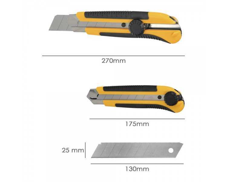 Cutter Ancho Profesional Hoja Acero Sk5 25mm.