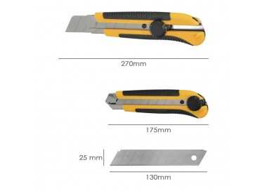 Cutter Ancho Profesional Hoja Acero Sk5 25mm.