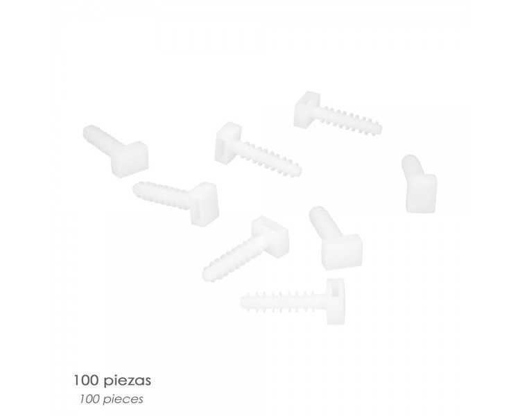 Taco Fijación Brida Nylon Blanco 8 mm. (Bolsa 100 Unidades)