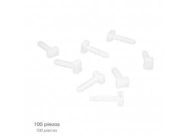 Taco Fijación Brida Nylon Blanco 8 mm. (Bolsa 100 Unidades)
