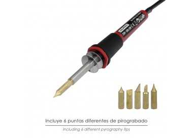 Soldador / Grabador 30 Watt. Con 6 puntas