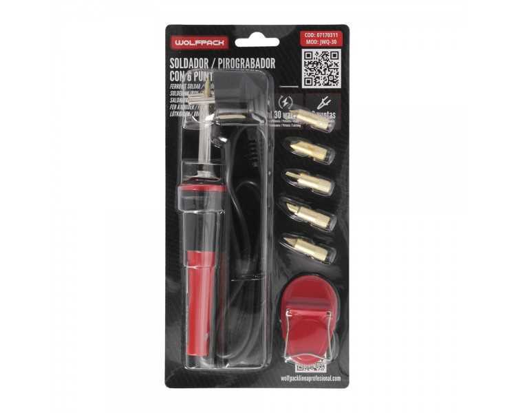 Soldador / Grabador 30 Watt. Con 6 puntas
