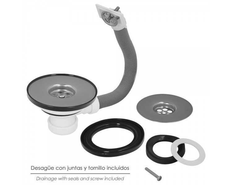 Valvula Fregadero  Ø 115 Mm. 1 1/2"  Altura 40 mm. Con Rebosadero