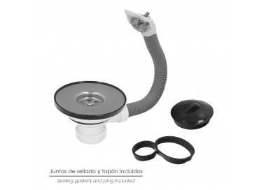 Valvula Fregadero  Ø 115 Mm. 1 1/2"  Altura 40 mm. Con Rebosadero