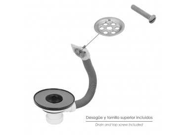 Valvula Fregadero  Ø 115 Mm. 1 1/2"  Altura 40 mm. Con Rebosadero