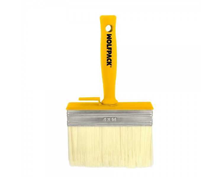 Brocha Profesional Techos 140x40 mm. Cerda Blanca. Mango Ergonomico, Con Gancho. Brocha Pintura, Brocha Pintor Profesional
