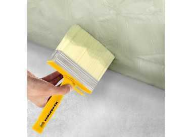 Brocha Profesional Techos 140x40 mm. Cerda Blanca. Mango Ergonomico, Con Gancho. Brocha Pintura, Brocha Pintor Profesional