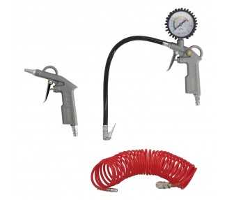 Kit Accesorios Para Compresor 3 Piezas Con Enganche Rapido, Juego de Herramientas Neumaticas Para Compresor.