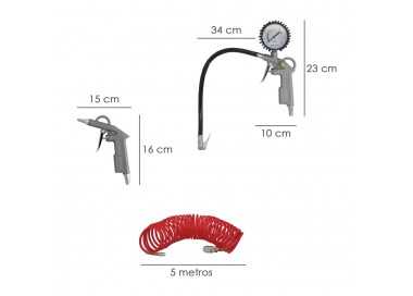Kit Accesorios Para Compresor 3 Piezas Con Enganche Rapido, Juego de Herramientas Neumaticas Para Compresor.