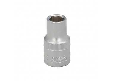 Llave Vaso 1/2" Hexagonal 11 mm. Perfil de 6 caras. Acero Cromo Vanadio, Aristas Redondas