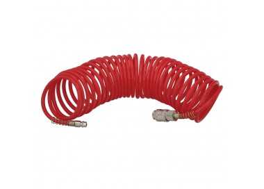 Manguera Espiral Aire Comprimido  15 Metros Adaptador Rápido.