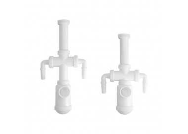 Sifon Botella Extensible 1 1/2"  Salida Ø 40mm  2 Tomas Lavadora