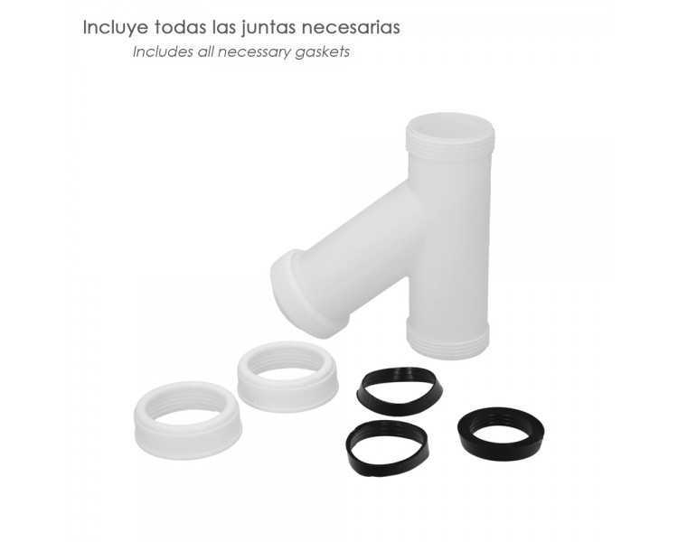 Sifon En  Y, 1 1/2" Salida Ø 40 Mm Para Tubos Lisos