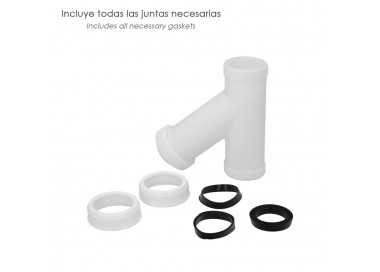 Sifon En  Y, 1 1/2" Salida Ø 40 Mm Para Tubos Lisos