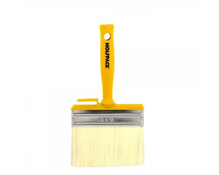 Brocha Profesional Techos 120x30 Mm. Cerda Blanca. Mango Ergonomico, Con Gancho. Brocha Pintura, Brocha Pintor Profesional