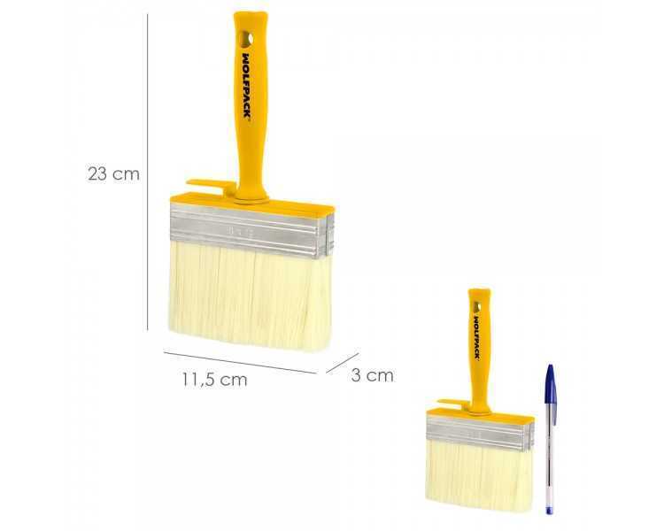 Brocha Profesional Techos 120x30 Mm. Cerda Blanca. Mango Ergonomico, Con Gancho. Brocha Pintura, Brocha Pintor Profesional