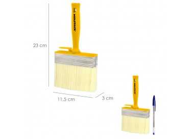 Brocha Profesional Techos 120x30 Mm. Cerda Blanca. Mango Ergonomico, Con Gancho. Brocha Pintura, Brocha Pintor Profesional