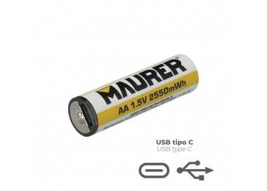 Pila AA 1,5v Recargable Por Usb-c (4 unidades)