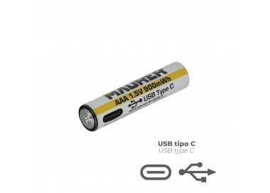 Pila AAA 1,5v Recargable Por Usb-c (4 unidades)