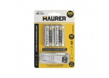 Pila AAA 1,5v Recargable Por Usb-c (4 unidades)