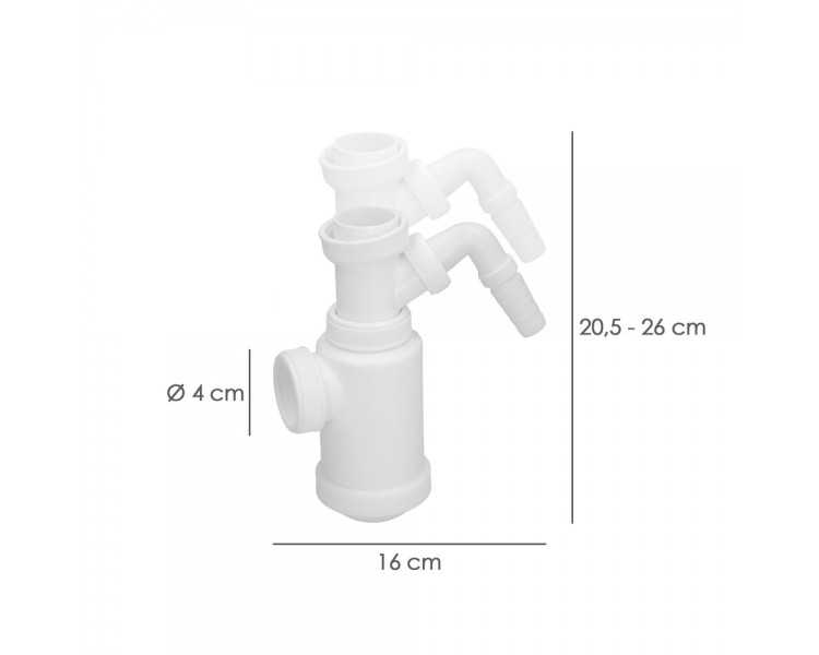 Sifon Botella Extensible T-4-T 1 1/2 Toma Lavadora