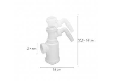 Sifon Botella Extensible T-4-T  1  1/2 Toma Lavadora