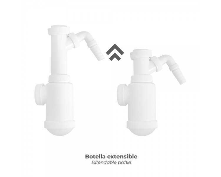 Sifon Botella Extensible T-4-T 1 1/2 Toma Lavadora