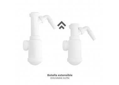 Sifon Botella Extensible T-4-T  1  1/2 Toma Lavadora