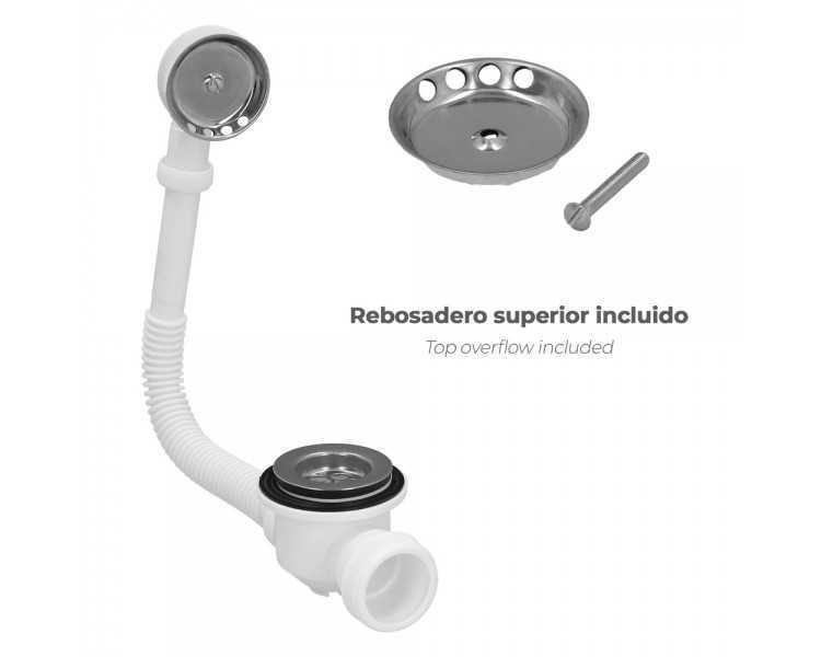 Sifon Bañera Con Rebosadero Salida Orientable1 1/2