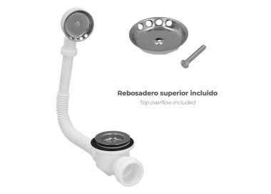 Sifon Bañera Con Rebosadero Salida Orientable1 1/2