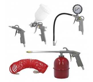 Kit Accesorios Para Compresor Aire Comprimido 5 Piezas Con Click Rapido