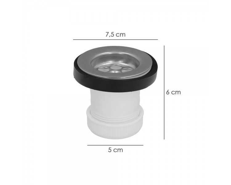 Válvula Lavabo / Bide Con Tapa  y Cadena 1 1/2" Salida Ø 40 Mm