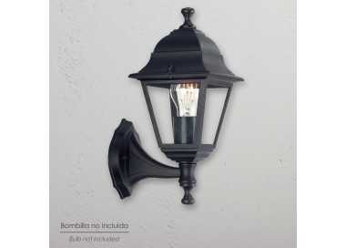 Farol Jardin Soporte Bajo Negro.