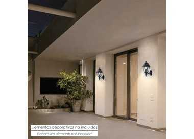 Farol Jardin Soporte Bajo Negro.