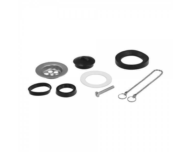 Sifon Curvo Extensible Con Valvula y Tapon 1 1/2" Ø 40 Mm