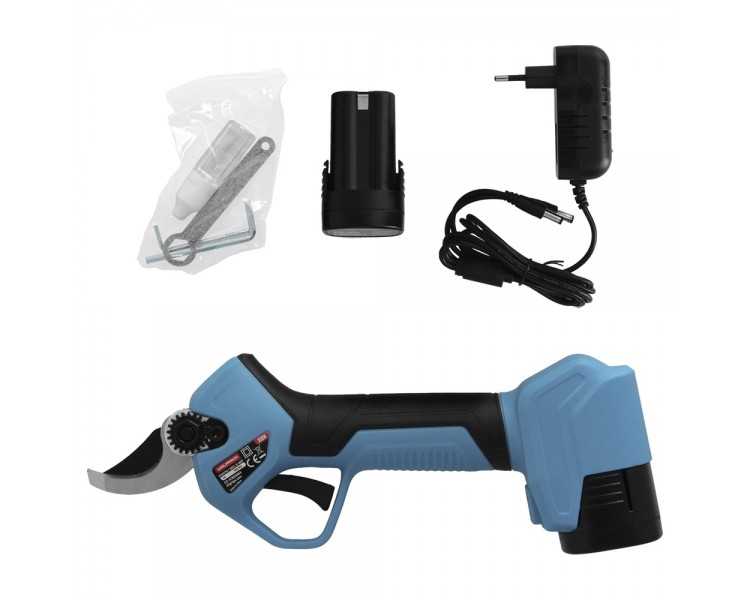 Tijeras Podar A Bateria 16,8 Volt. Con 2 Baterias 2 A/h. Mango Engomado, Ø Corte 40 mm. Con Maletín