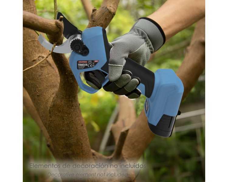 Tijeras Podar A Bateria 16,8 Volt. Con 2 Baterias 2 A/h. Mango Engomado, Ø Corte 40 mm. Con Maletín