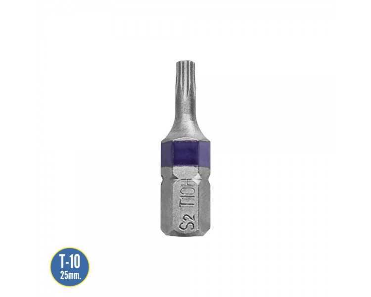 Puntas Destornillador Torx 10 Inviolable (2 Piezas). Acero S2 al Cromo Vanadio. Puntas Hexagonales, Destorpuntas,